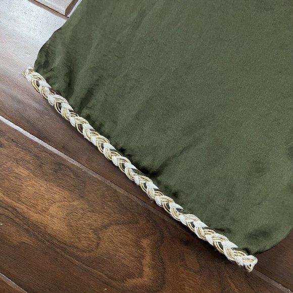 Misa Women's Size XS‎ Olive Green Satin Strapless Jumpsuit - Picture 11 of 14